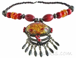 Indian ethnic necklace - click here for large view